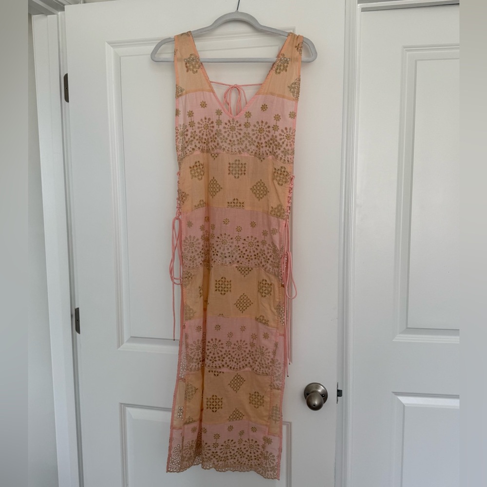 PQ Joy Eyelet Lace Cotton Tunic CoverUp, XS/S